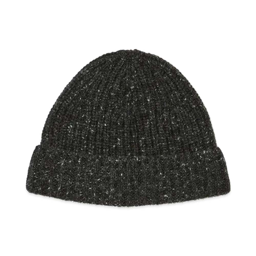 AURALEE Cashmere Nep Knit Cap "Mix Black"