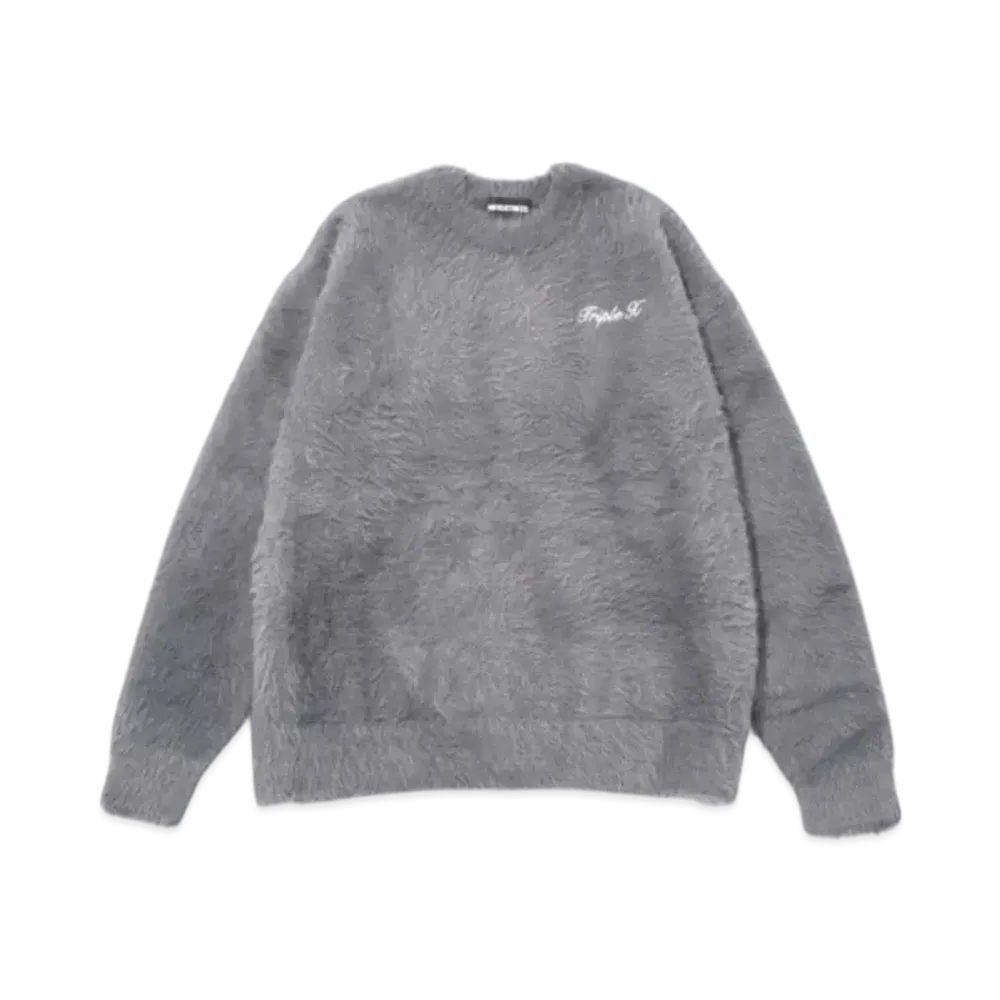 GOD SELECTION XXX Shaggy Crew Neck GXL-A25-KN-02 "Gray"