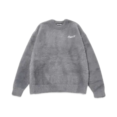 GOD SELECTION XXX Shaggy Crew Neck GXL-A25-KN-02 "Gray"