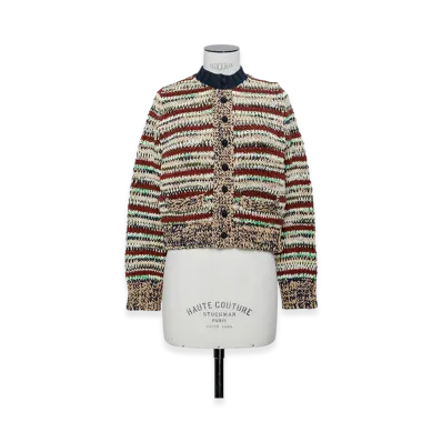sacai Mix Knit Cardigan "Beige Multi"