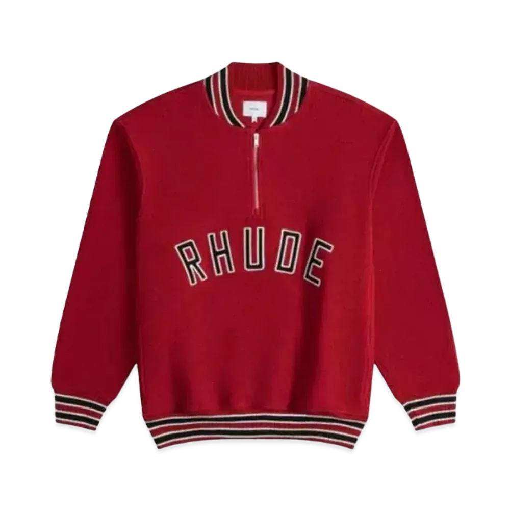RHUDE Quarter-Zip Varsity "Red"