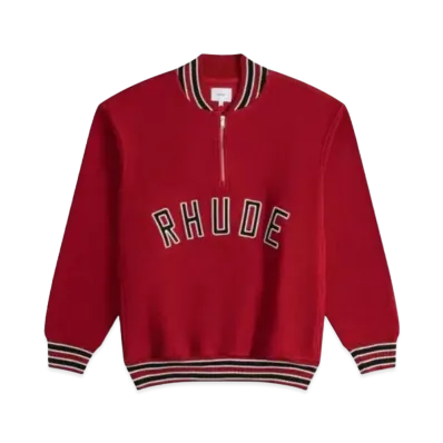 RHUDE Quarter-Zip Varsity "Red"
