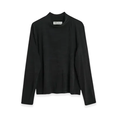 OUR LEGACY Artist Polo "Black Antiqued Cotton"