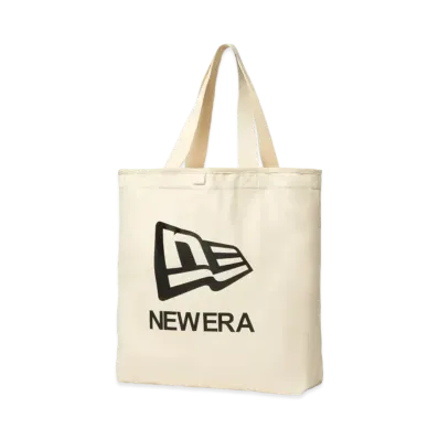 NEW ERA Light Tote Bag 14L Flag Logo "Ivory/Black"
