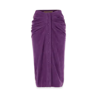 Valentino Women's Suede Skirt "Purple"