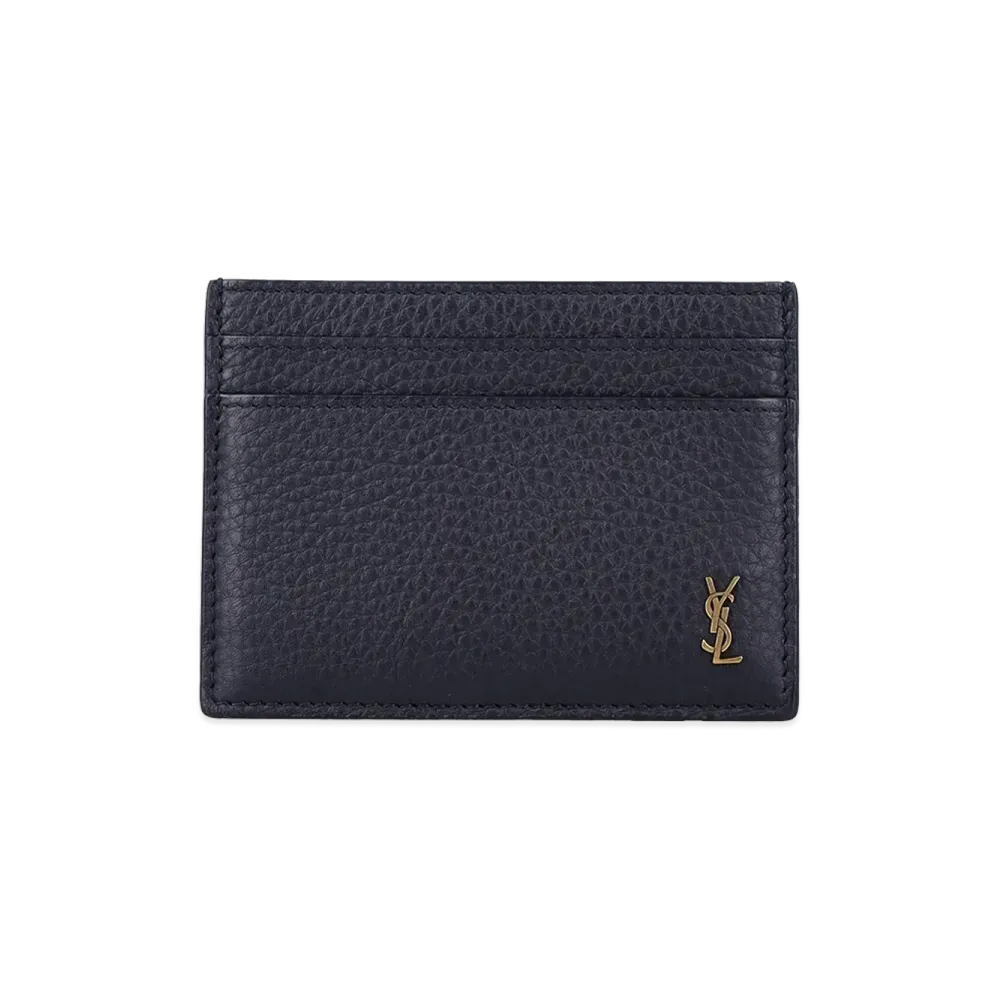 Saint Laurent Tiny Cassandre Card Holder "Blue"