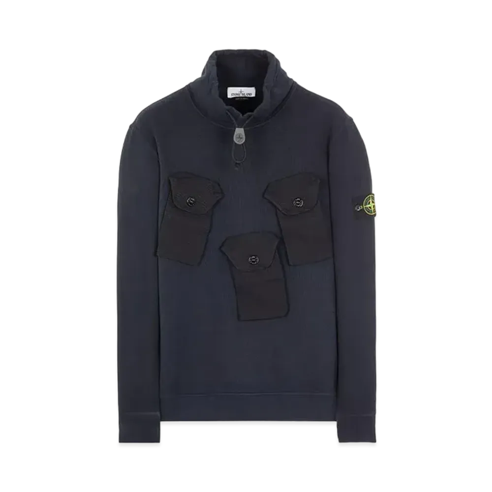 Stone Island 60519 BRUSHED COTTON FLEECE "Blue"