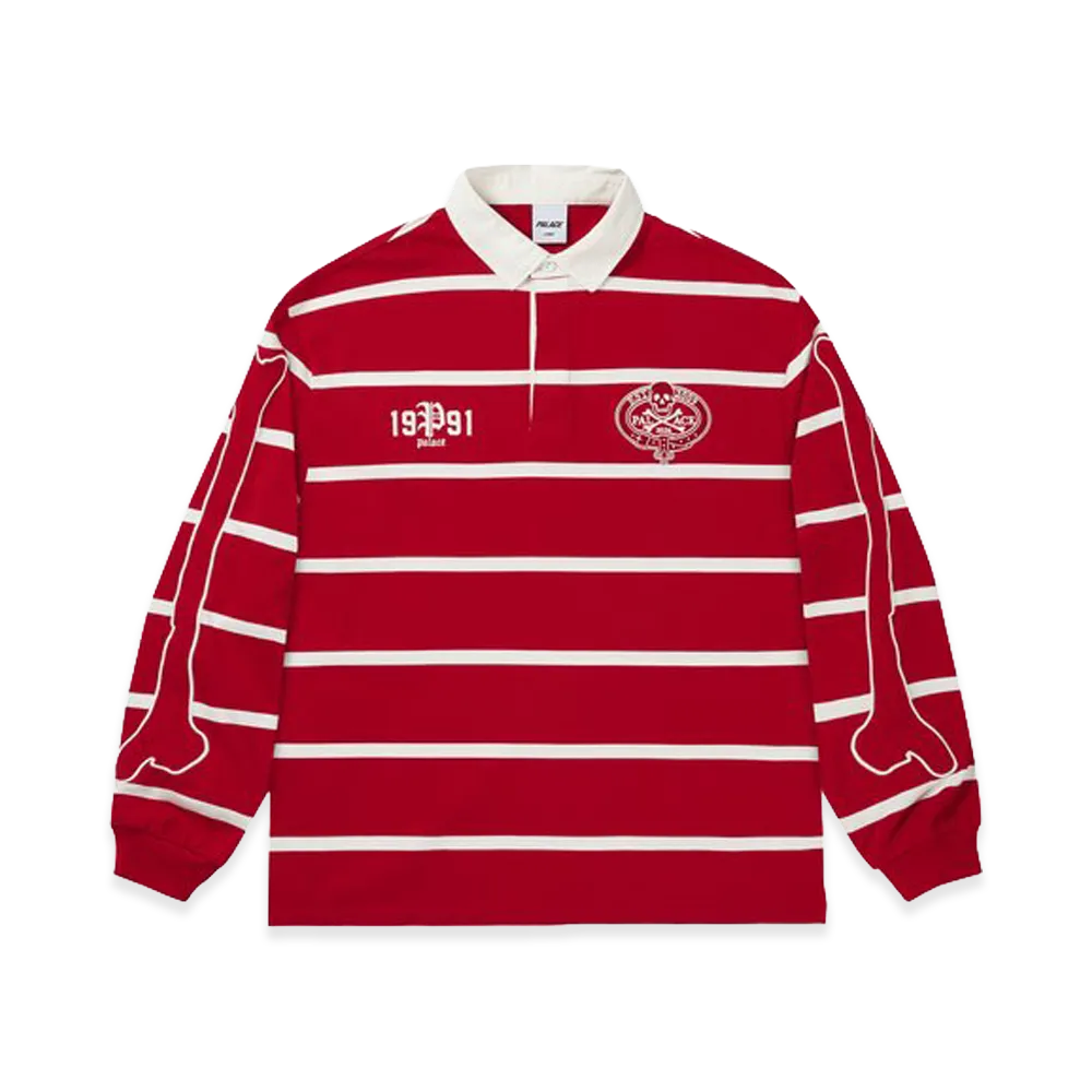 PALACE Skull Crest Rugby "Racey Red"