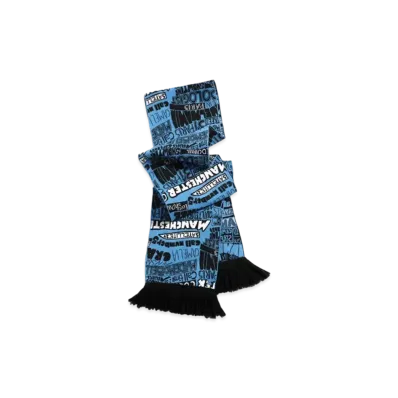 CHANEL Scarf Cotton "Light Blue/Blue/Black"