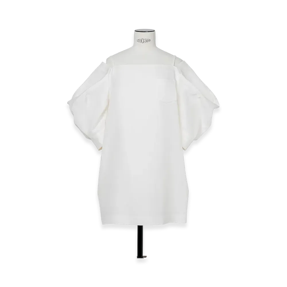 sacai Double-Faced Silk Cotton Pullover "Off White"