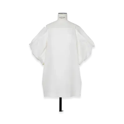 sacai Double-Faced Silk Cotton Pullover "Off White"