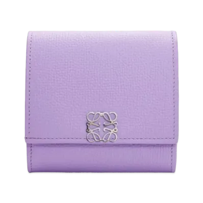 LOEWE Anagram Compact Flap Wallet Peble Grain Calf "Lightmauve"