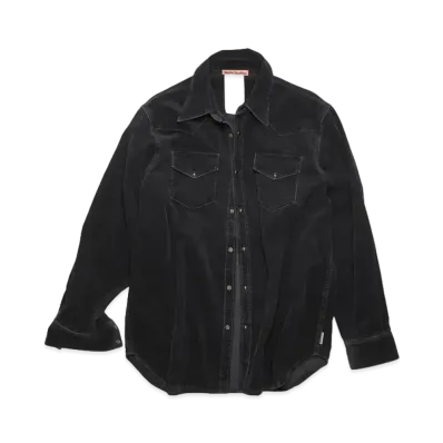 Acne Studios Corduroy Button Up Shirt "Black"