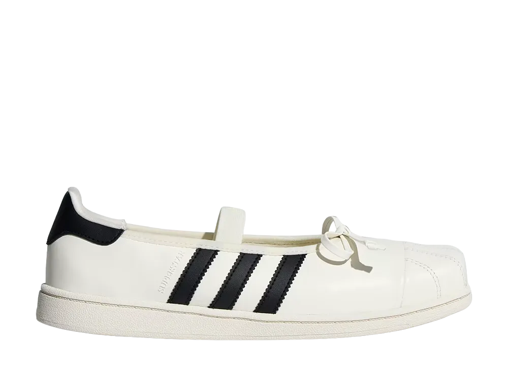 BLACKPINK JENNIE × adidas Women's Superstar Square Toe Ballet "Off White/Core Black"