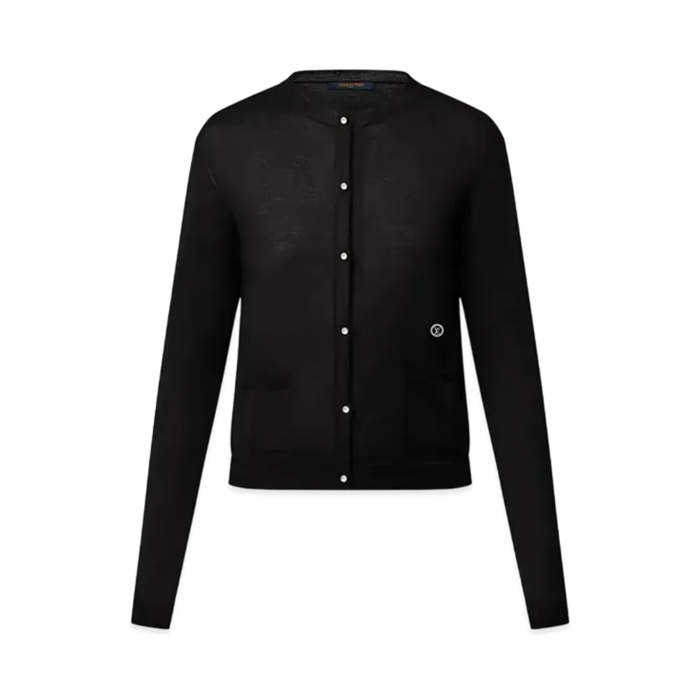Louis Vuitton Women's Rhinestone Button Cardigan "Noir"