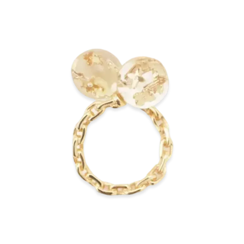 Louis Vuitton Ville Inclusion Fawn Chain Ring "Crystal/Gold"