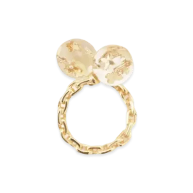 Louis Vuitton Ville Inclusion Fawn Chain Ring "Crystal/Gold"