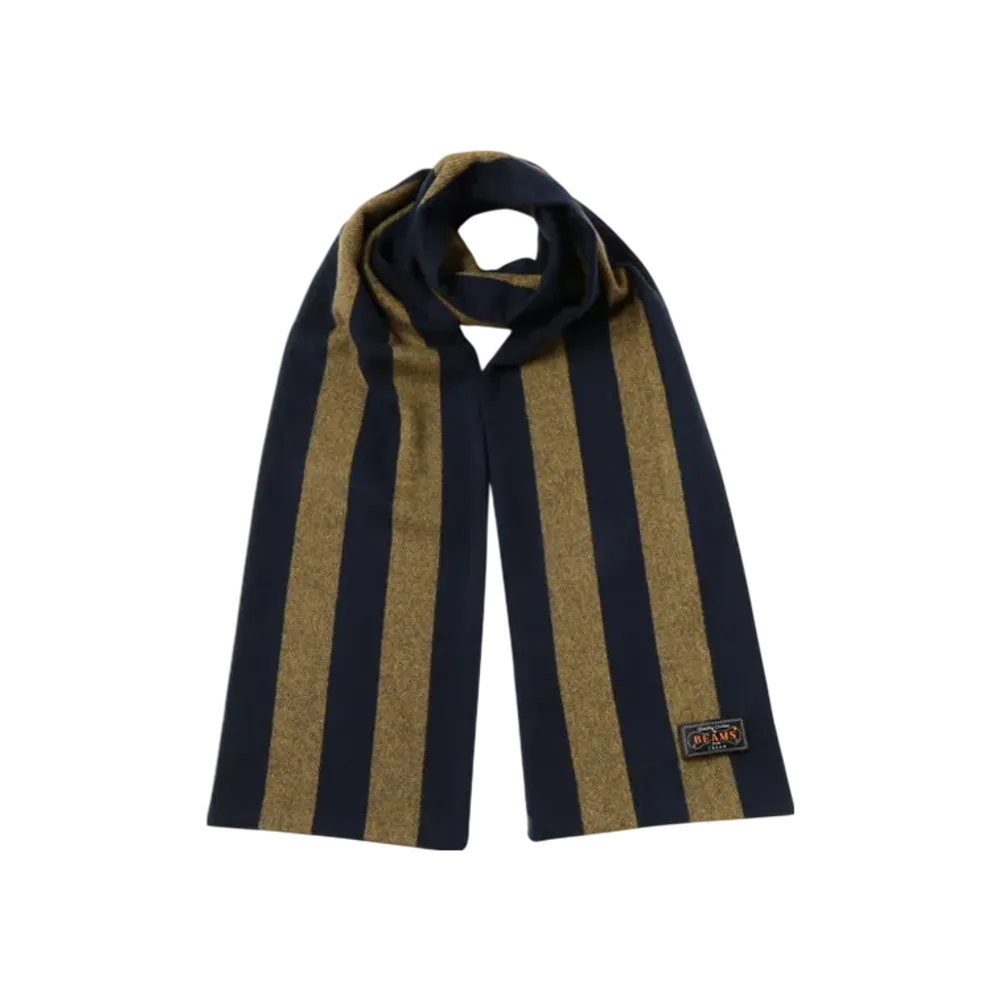 BEAMS Cashmere School Scarf "Navy"