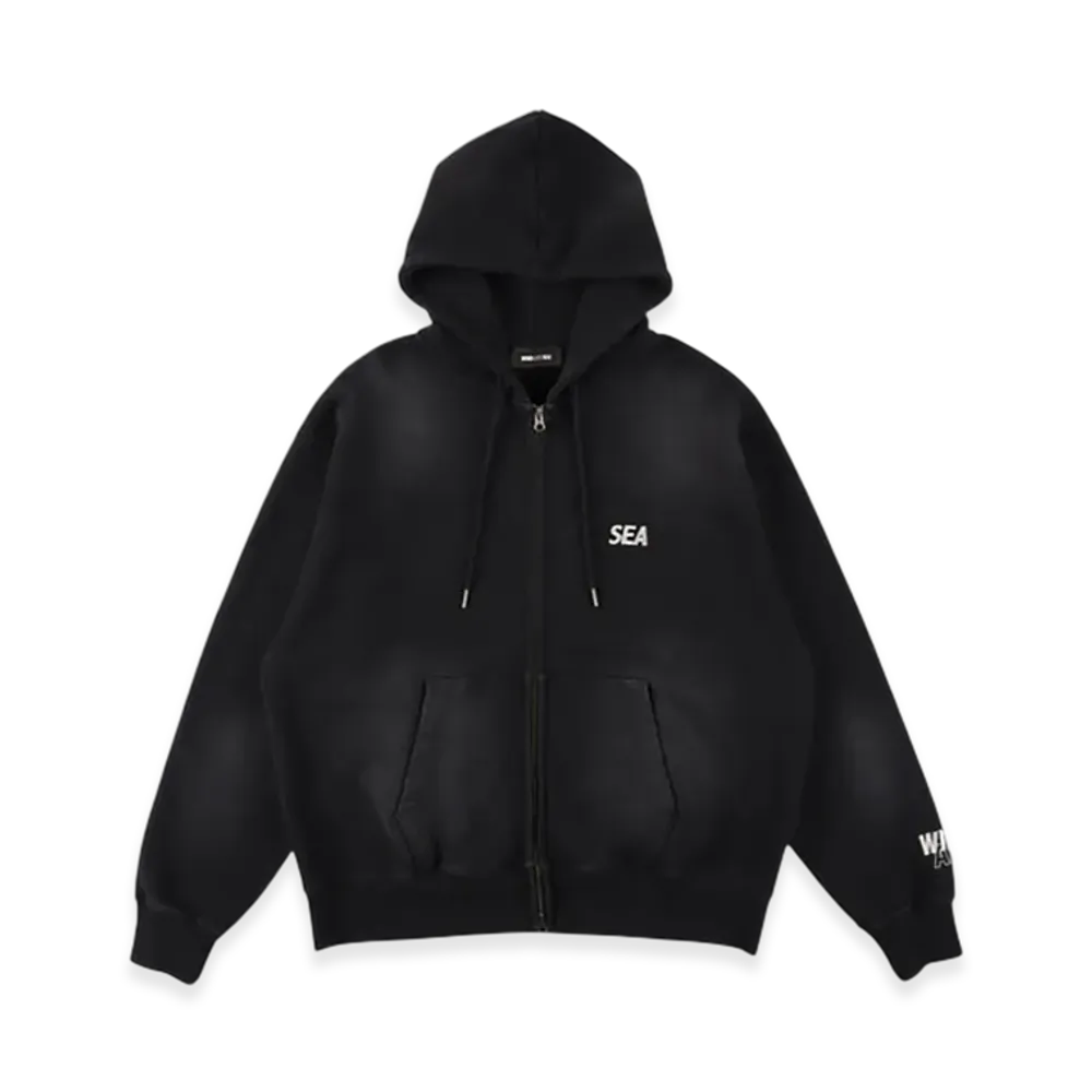 WIND AND SEA Sulfur Dyeing Logo Zip Sweatshirt "Black"