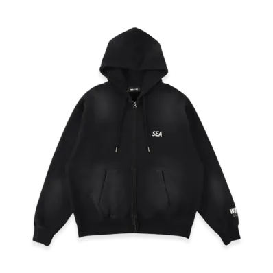 WIND AND SEA Sulfur Dyeing Logo Zip Sweatshirt "Black"