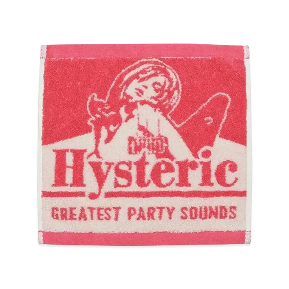 HYSTERIC GLAMOUR Guitar Girl Towel Handkerchief "Pink"