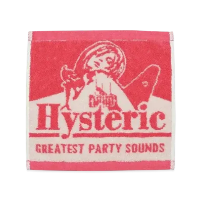 HYSTERIC GLAMOUR Guitar Girl Towel Handkerchief "Pink"