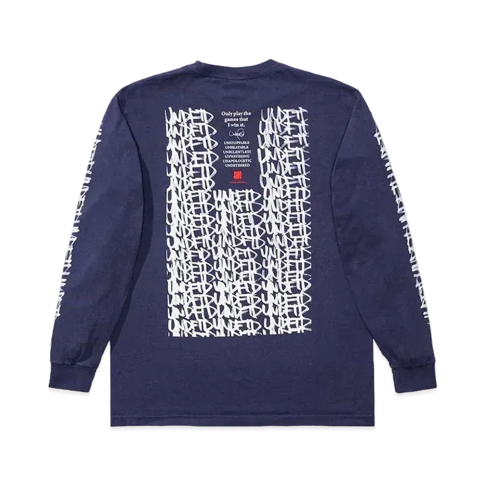 UNDEFEATED WRITER L/S TEE - 80207 "Navy"