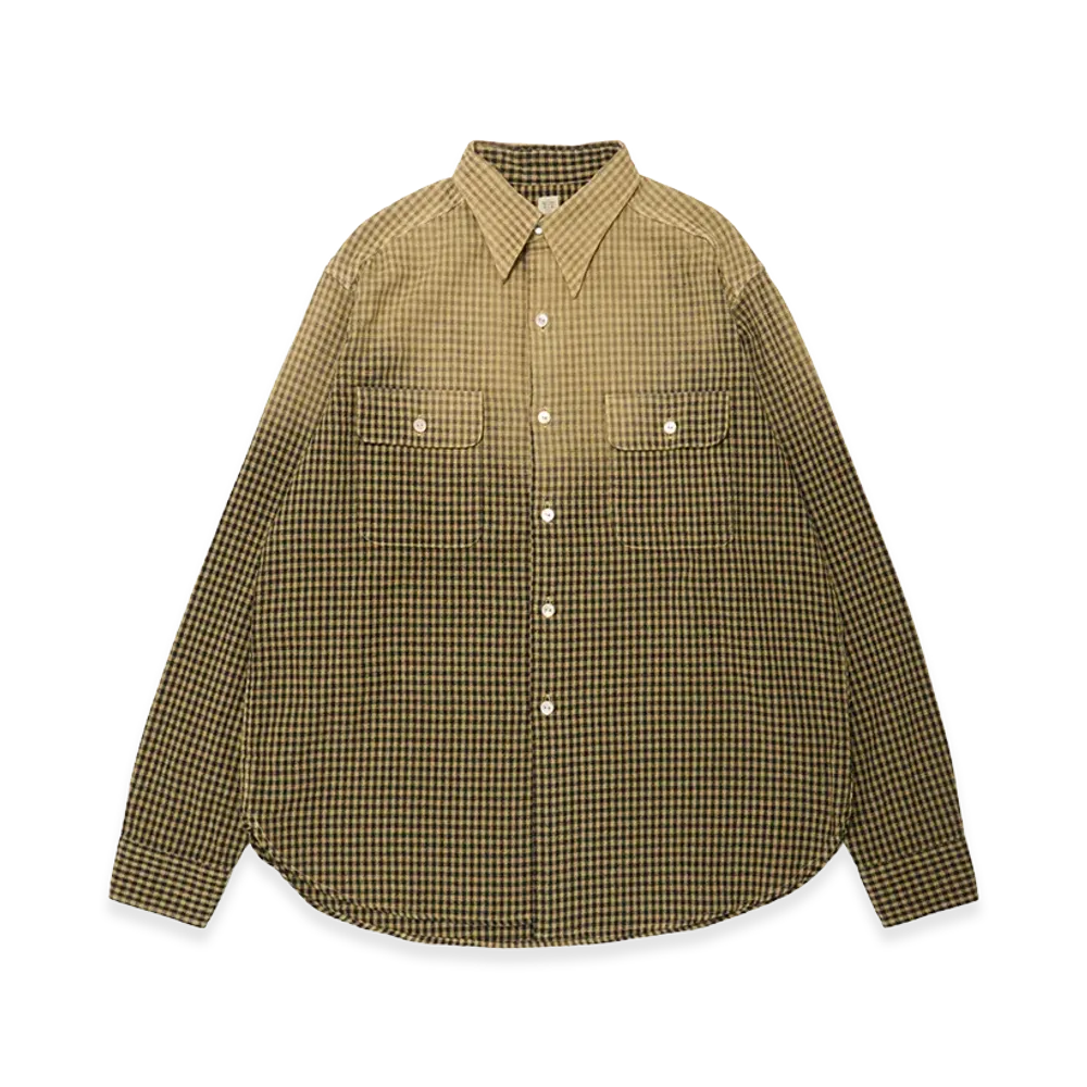 T.T Taiga Takahashi LOT.117 Work Shirt "Faded Beige Check"