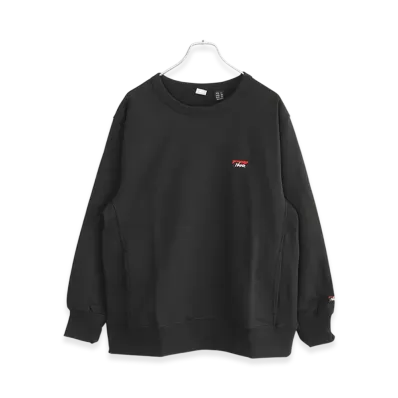 NANGA Eco Hybrid Mini Box Logo Embroidery Sweatshirt "Black"
