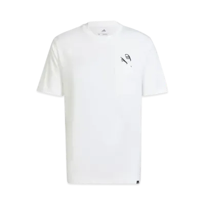 adidas Lounge Sandal Graphic Short Sleeve Pocket T-Shirt "White"