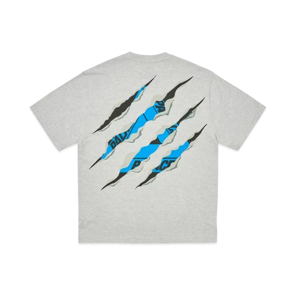 PALACE Ripped Tri T-Shirt "Grey Marl"