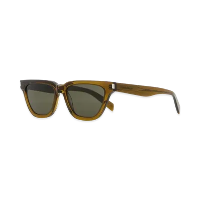 Saint Laurent Women's Khaki Acetate Sl 462 Sunglasses "Green"