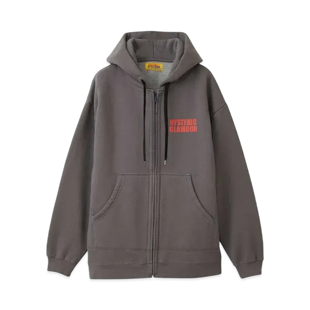 HYSTERIC GLAMOUR Light My Fire Oversized Hoodie "Charcoal Gray"