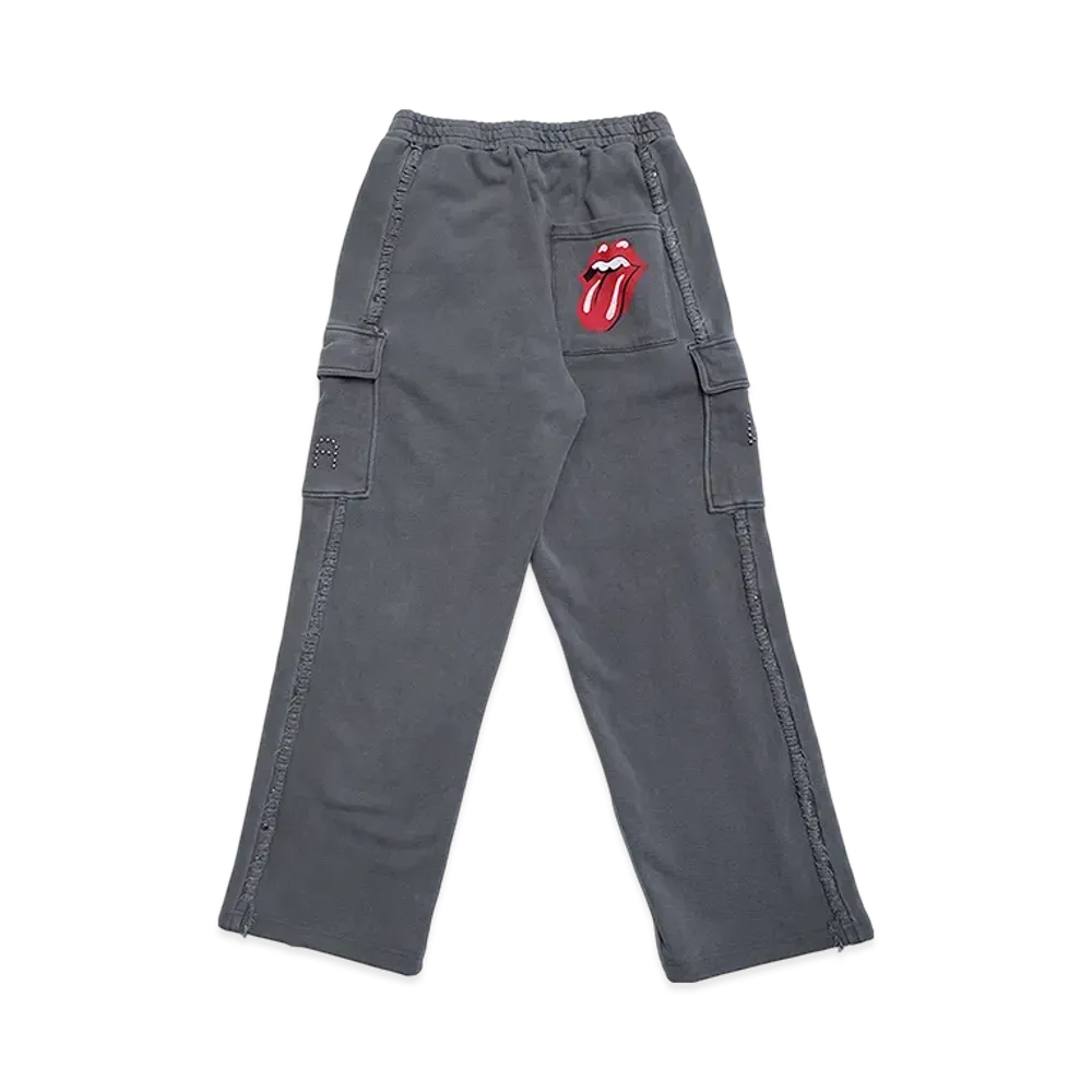 WIND AND SEA x The Rolling Stones Studs And Rhine Stones Cargo Pant "Chacoal"