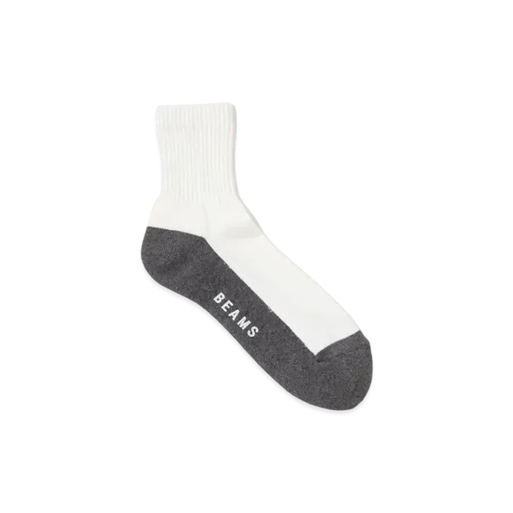 BEAMS Switch Bottom Socks "WhiteGray"