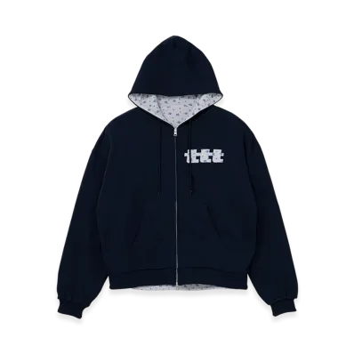 TTTMSW Fruits reversible zip up hoodie "Navy"