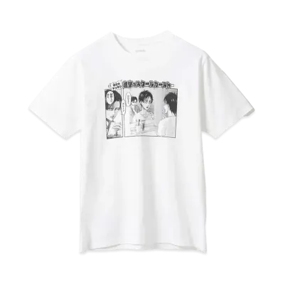 graniph x Attack On Titan Attack On School Caste T-Shirt "White"
