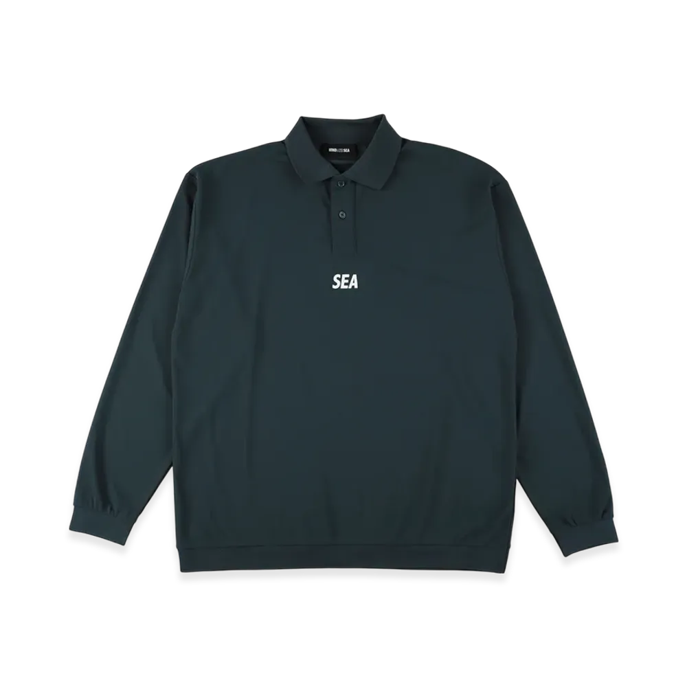 WIND AND SEA CT (Anti Seethrough) L/S Polo "SleteBlue"