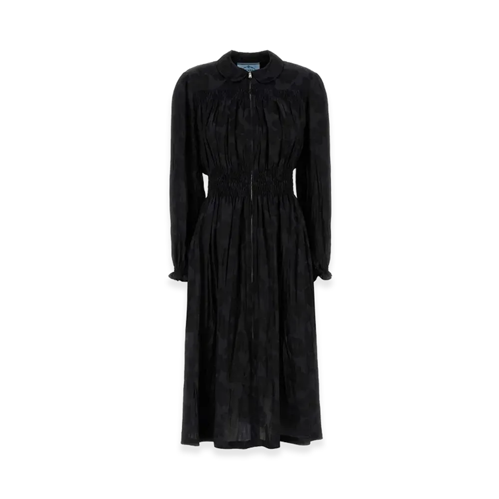 PRADA Women's Jacquard Dress "Black"