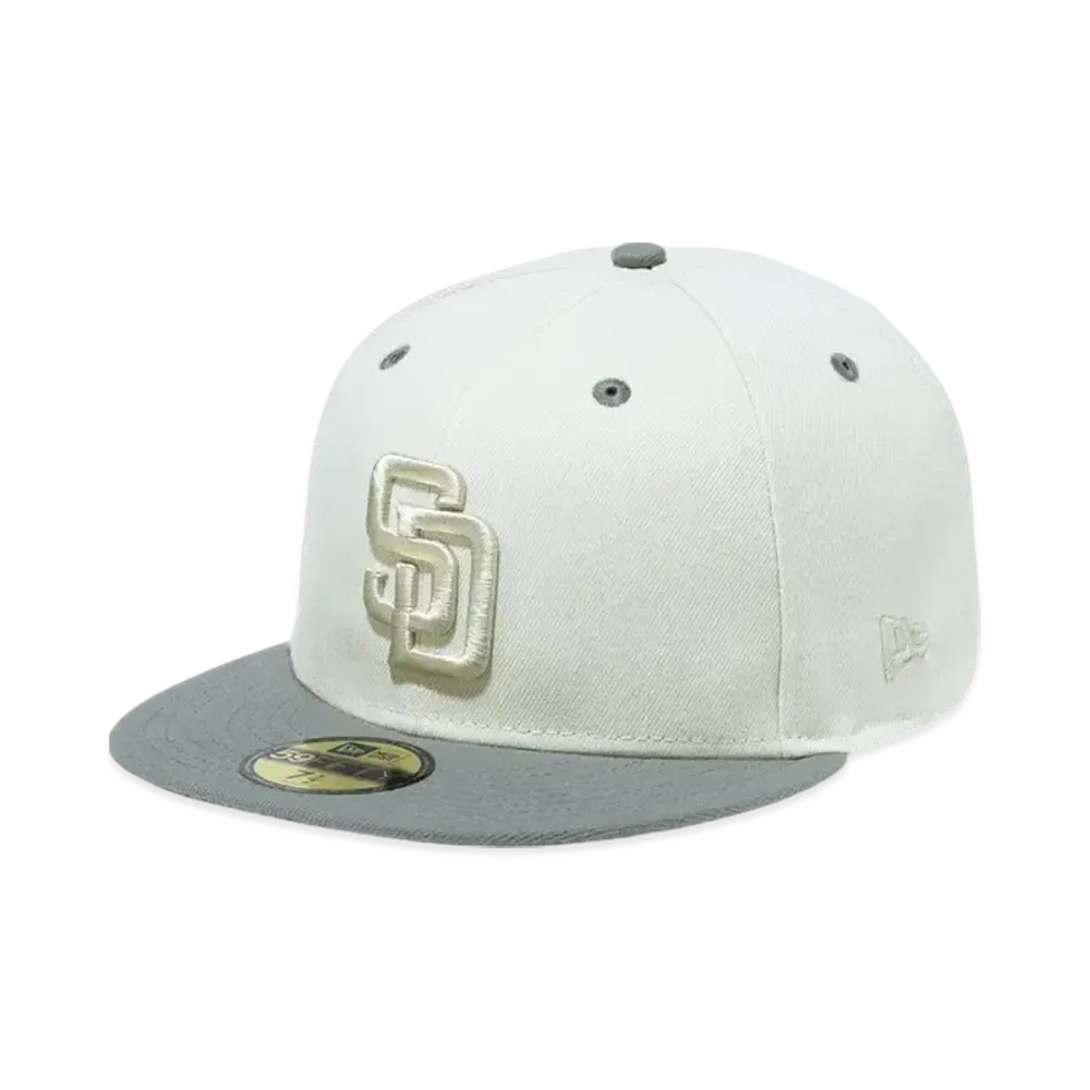 NEW ERA 59Fifty Storm San Diego Padres Synthetic Suede Undervisor "Sandy Linen"