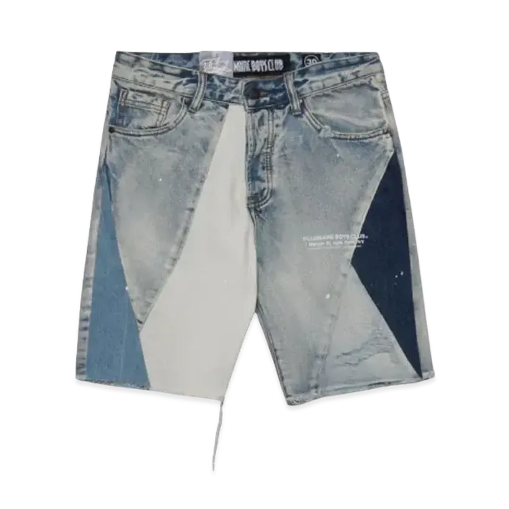BILLIONAIRE BOYS CLUB BB INTERSECT WASHED DENIM SHORTS "LYRA"