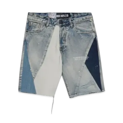 BILLIONAIRE BOYS CLUB BB INTERSECT WASHED DENIM SHORTS "LYRA"