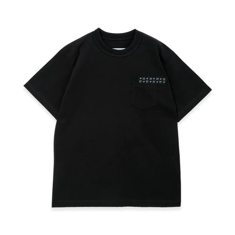 sacai Studded Cotton Jersey T-Shirt "Black"