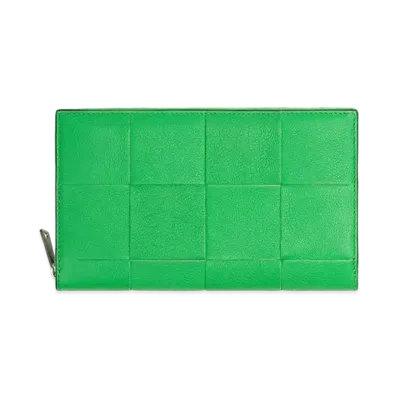 Bottega Veneta Zip Around Wallet "Parakeet"