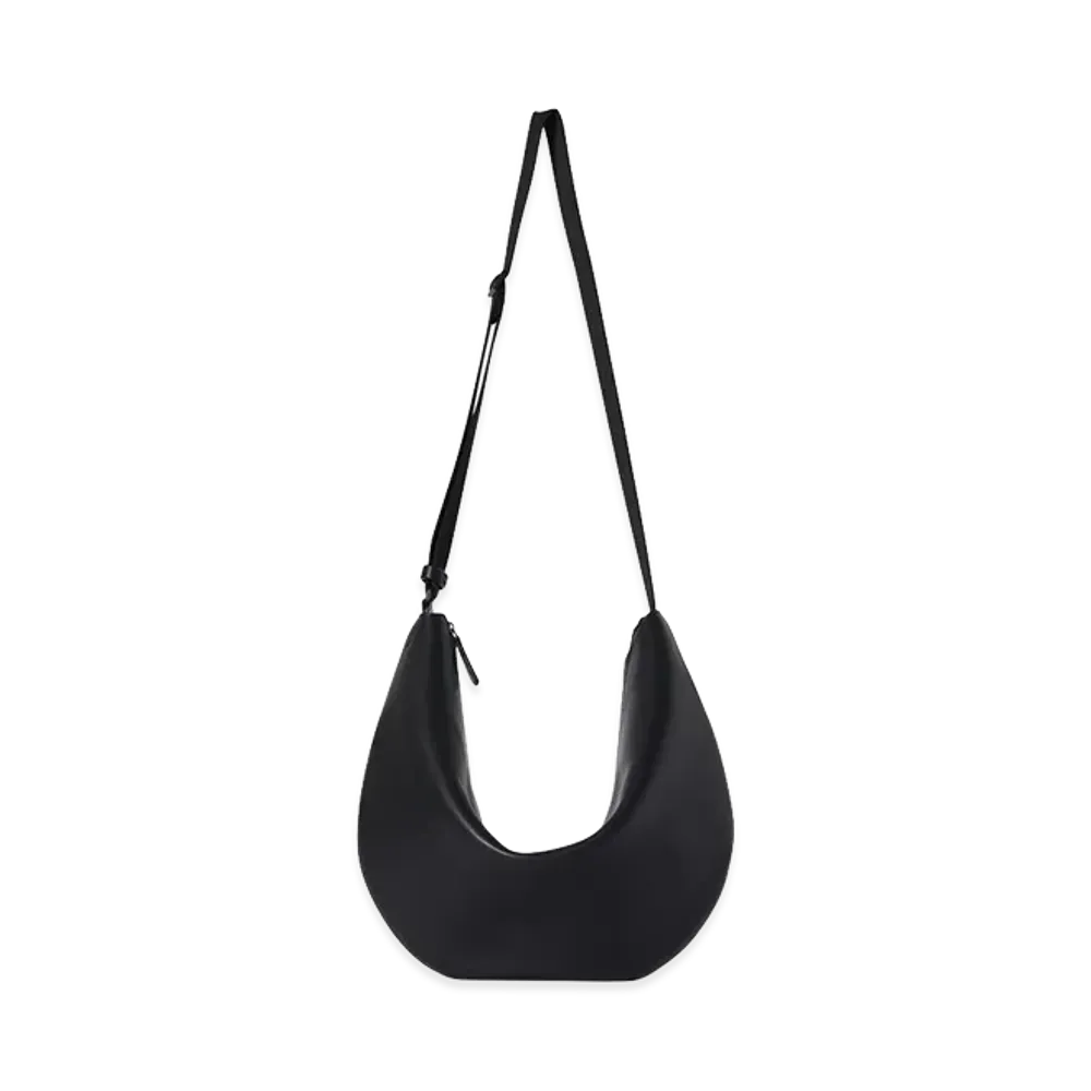 The Row Women's Crossbody Crescent Leather Bag "Black"