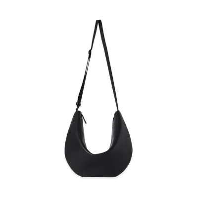 The Row Women's Crossbody Crescent Leather Bag "Black"
