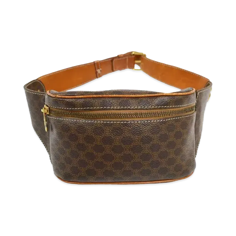 CELINE Macadam PVC Leather Waist Bag "Brown"