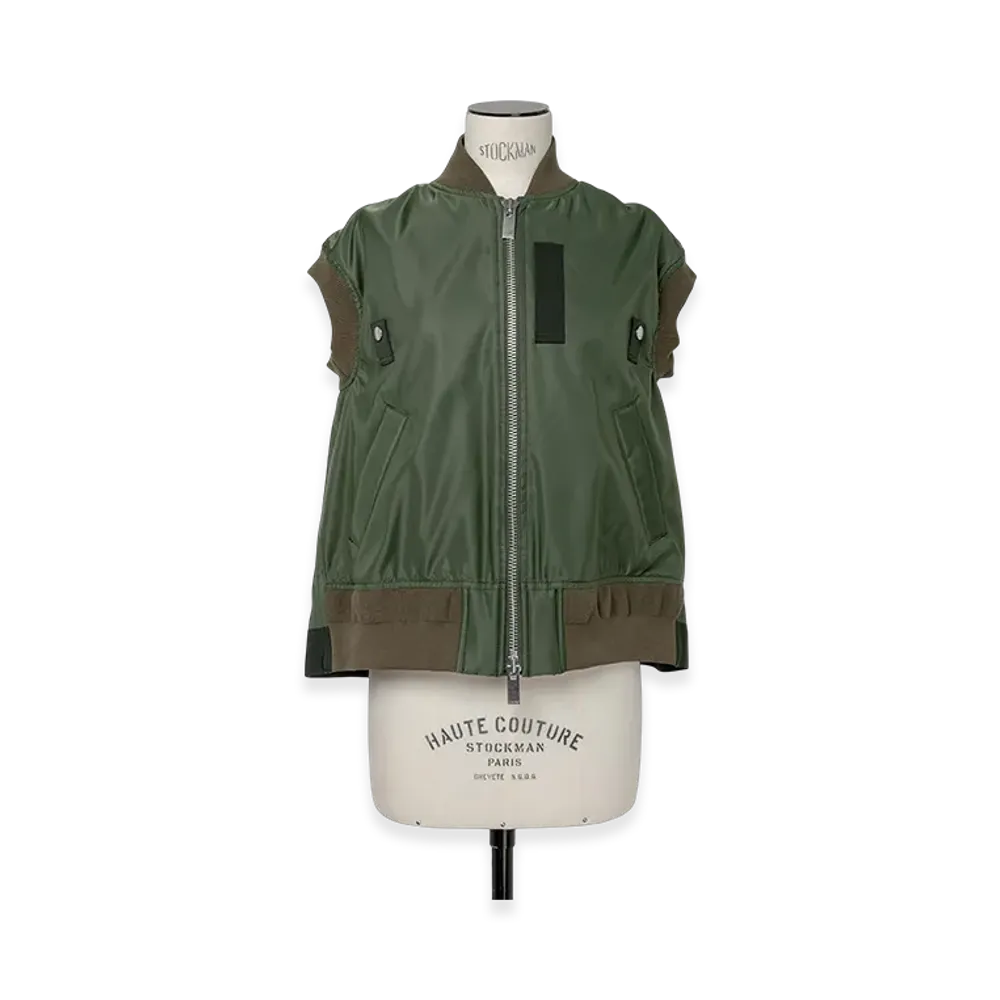 sacai Nylon Twill Vest "Khaki"