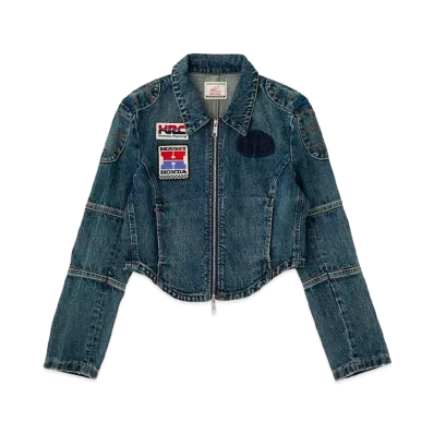 MOUSSY x HONDA HRC Denim Biker Jacket "Blue"