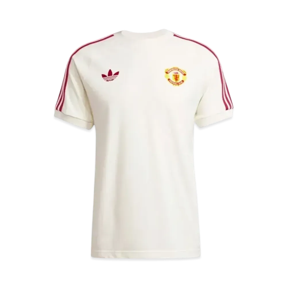 adidas Manchester United Addicolor Classics Three Stripes Short Sleeve T-Shirt "Off White"